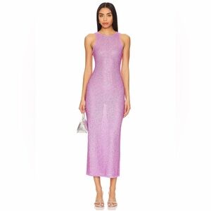 Lovers and Friends Revolve Hollis Sequin Knit Sleeveless Midi Dress S NWT